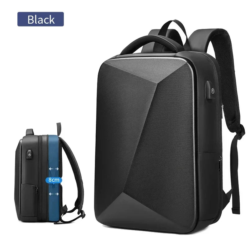 Men's 15.6 Inch Laptop Backpack Expandable Hard Shell Bag TSA Anti-theft Waterproof Backpacks USB Charging Business Travel Bag