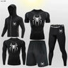 Men's Compression Sportswear Tights T-Shirt Mens Super Hero Clothes Thermal Underwear Men Running Sets Spider Print Clothing Man