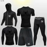 Men's Compression Sportswear Tights T-Shirt Mens Super Hero Clothes Thermal Underwear Men Running Sets Spider Print Clothing Man