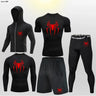 Men's Compression Sportswear Tights T-Shirt Mens Super Hero Clothes Thermal Underwear Men Running Sets Spider Print Clothing Man