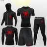 Men's Compression Sportswear Tights T-Shirt Mens Super Hero Clothes Thermal Underwear Men Running Sets Spider Print Clothing Man