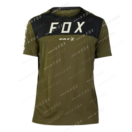 Men's Downhill jersey MTB BAT FOX Motorcycle Motocross T-Shirt Cycling Jersey Quick-Dry Mountain Bike clothing Maillot Ciclista