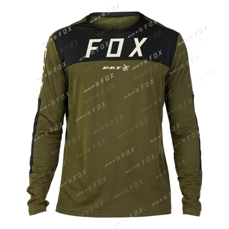 Men's Downhill jersey MTB BAT FOX Motorcycle Motocross T-Shirt Cycling Jersey Quick-Dry Mountain Bike clothing Maillot Ciclista