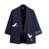 Men's Kimono Cardigan Japanese Jackets Casual Cotton Open Front Lightweight Linen Yukata