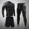 Men's Sports Suit MMA rashgard male Quick drying Sportswear Compression Clothing Fitness Training kit Thermal Underwear leggings