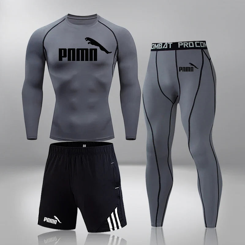 Men's Sportswear Compression Suits Training Clothing Set Training Jogging Sports Thermal Underwear Running Workout Gym Tights