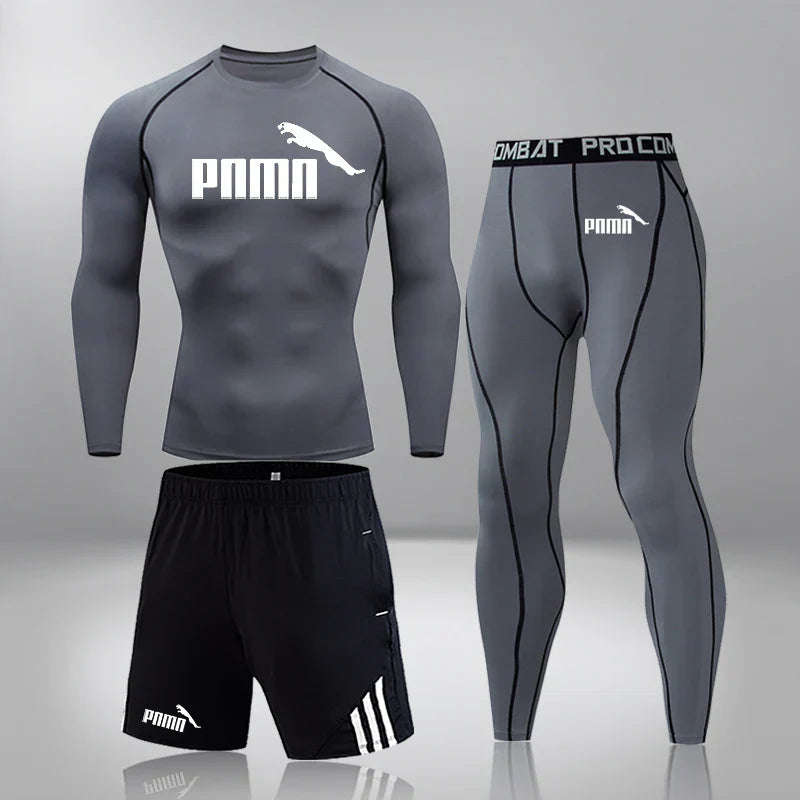 Men's Sportswear Compression Suits Training Clothing Set Training Jogging Sports Thermal Underwear Running Workout Gym Tights