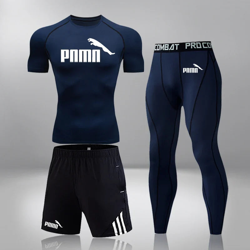 Men's Sportswear Compression Suits Training Clothing Set Training Jogging Sports Thermal Underwear Running Workout Gym Tights