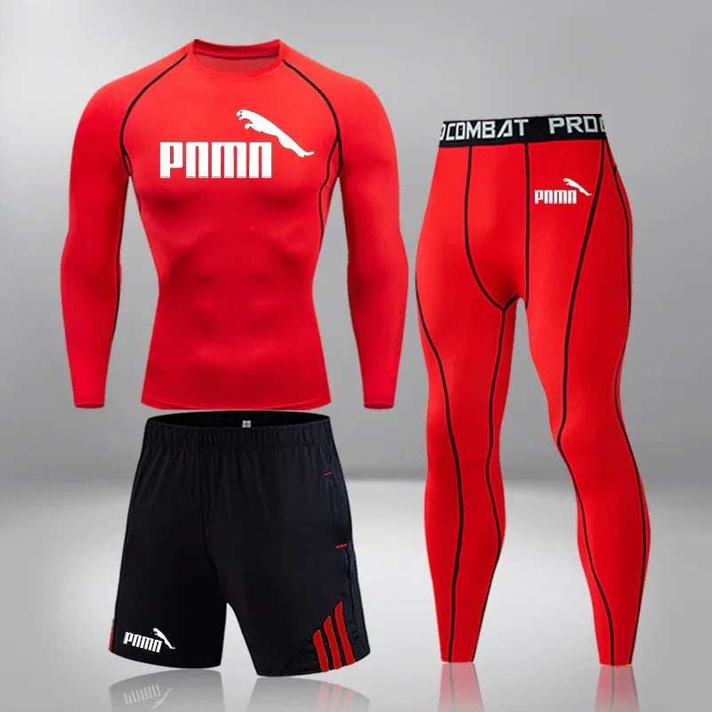 Men's Sportswear Compression Suits Training Clothing Set Training Jogging Sports Thermal Underwear Running Workout Gym Tights