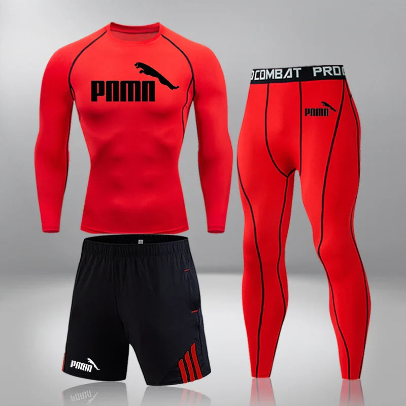 Men's Sportswear Compression Suits Training Clothing Set Training Jogging Sports Thermal Underwear Running Workout Gym Tights