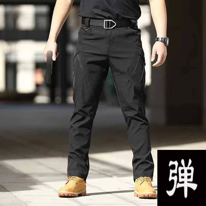 Men's Spring Fall Autumn Elastic Army Military Tactical Pants Camping Hiking Fishing Climbing Outdoor Trousers Quick Dry Sports