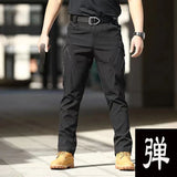 Men's Spring Fall Autumn Elastic Army Military Tactical Pants Camping Hiking Fishing Climbing Outdoor Trousers Quick Dry Sports