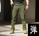 Men's Spring Fall Autumn Elastic Army Military Tactical Pants Camping Hiking Fishing Climbing Outdoor Trousers Quick Dry Sports