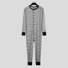 Men's Striped Pajamas O-Neck Long Sleeve Romper Home Wear Cozy Leisure Sleepwear S-3XL 2023