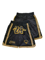 Mens 8 24 Legend Retro Yellow Basketball Shorts Embroidered with Pockets Suitable for Outdoor Sports