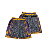 Mens 8 24 Legend Retro Yellow Basketball Shorts Embroidered with Pockets Suitable for Outdoor Sports