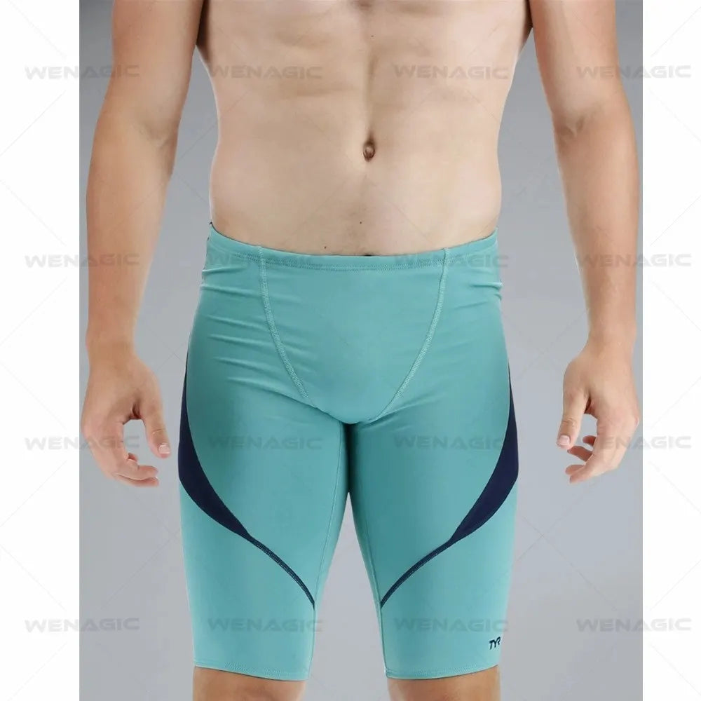 Mens Swim Trunks Lycra Pattern Beach Shorts Quick Dry Maritime Sports Swimming Pantalones Jammer Surfing Pants Safety Knickers