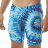 Mens Swim Trunks Lycra Pattern Beach Shorts Quick Dry Maritime Sports Swimming Pantalones Jammer Surfing Pants Safety Knickers