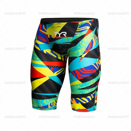 Mens Swim Trunks Lycra Pattern Beach Shorts Quick Dry Maritime Sports Swimming Pantalones Jammer Surfing Pants Safety Knickers