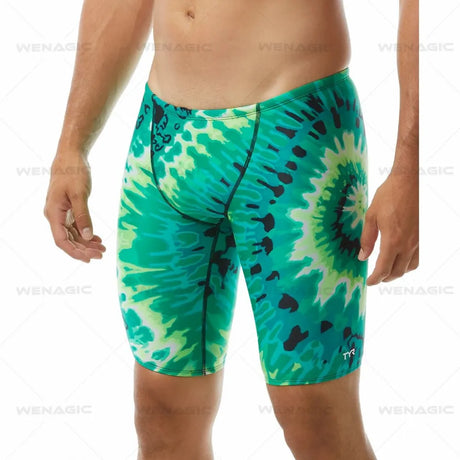 Mens Swim Trunks Lycra Pattern Beach Shorts Quick Dry Maritime Sports Swimming Pantalones Jammer Surfing Pants Safety Knickers