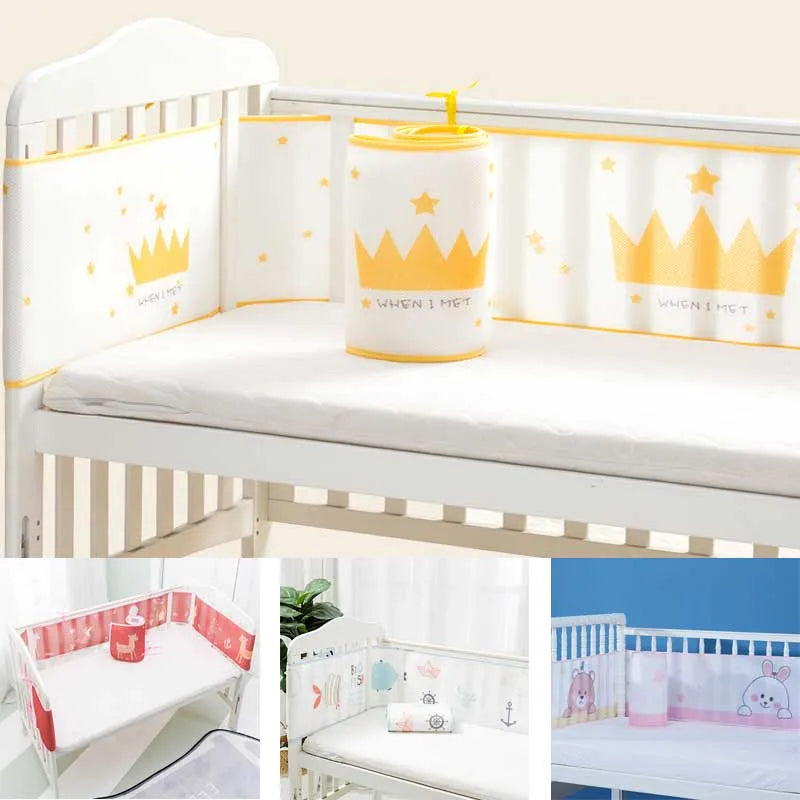 Mesh Baby Crib Bed Bumper Liner Around Protector Anti-Collision  Cot Bedding Set