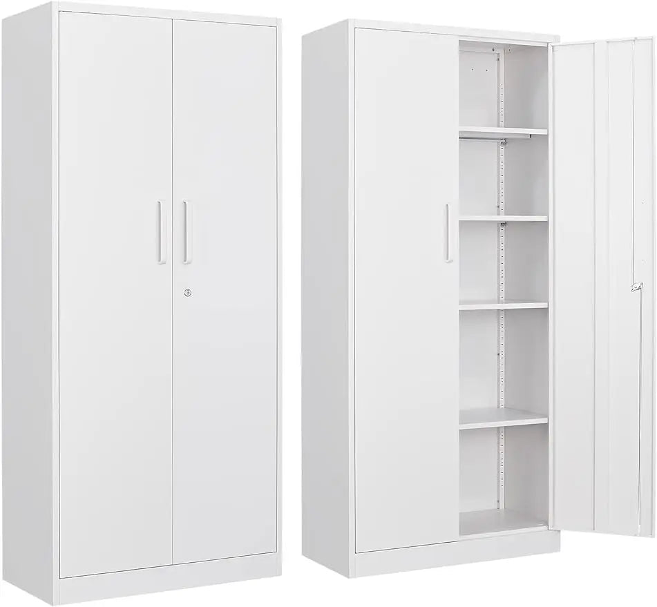 Metal Garage Storage Cabinet with Locking Doors and Adjustable Shelves, Steel Lockable File Cabinet,Locking Tool Cabinets