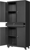 Metal Garage Storage Cabinet with Locking Doors and Adjustable Shelves, Steel Lockable File Cabinet,Locking Tool Cabinets