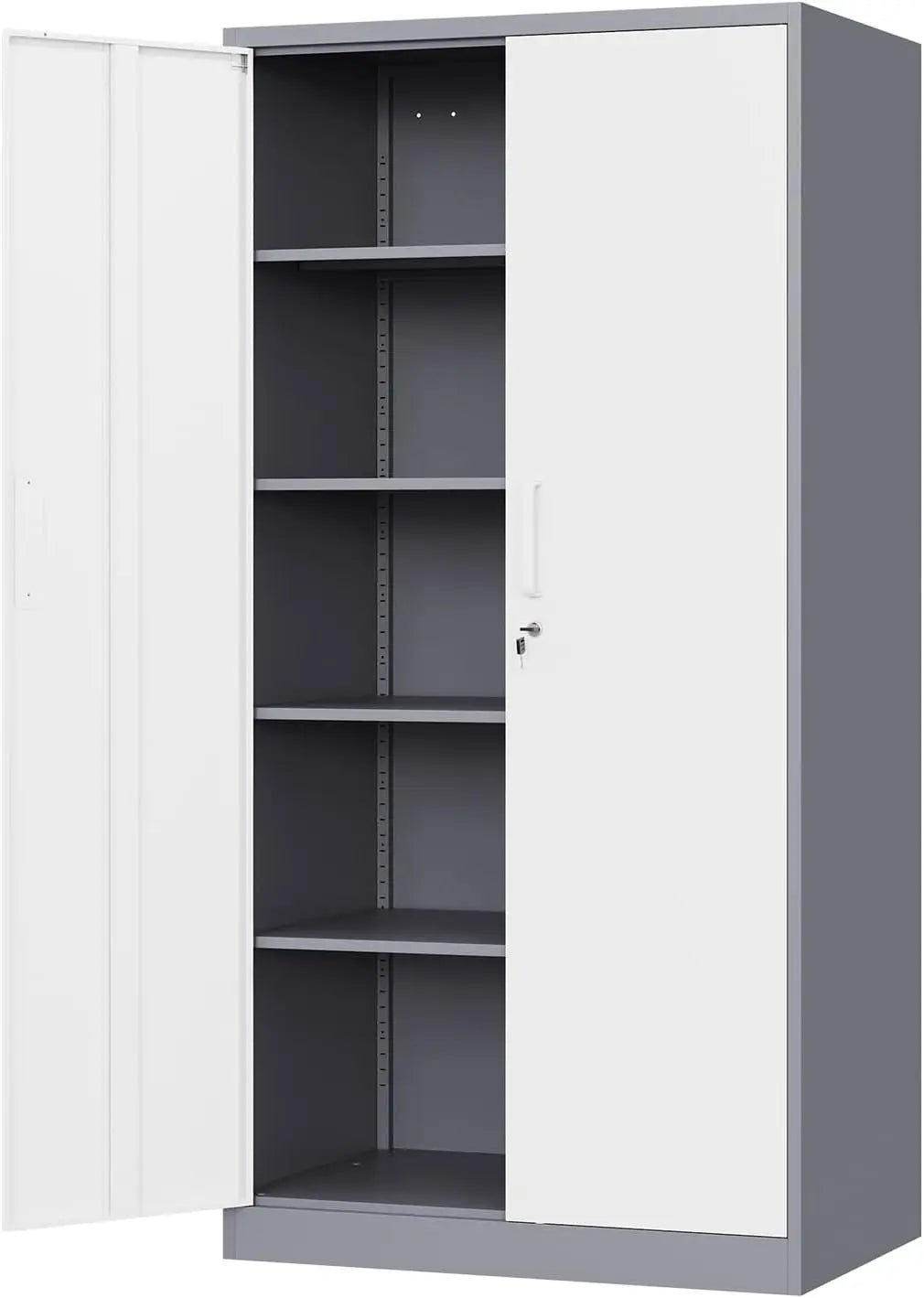 Metal Garage Storage Cabinet with Locking Doors and Adjustable Shelves, Steel Lockable File Cabinet,Locking Tool Cabinets