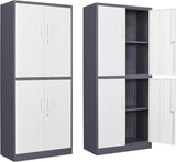 Metal Garage Storage Cabinet with Locking Doors and Adjustable Shelves, Steel Lockable File Cabinet,Locking Tool Cabinets