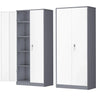 Metal Storage Cabinet, 72" Black Locking Storage Cabinets with Doors and 4 Shelves, Steel Lockable File Cabinet Metal Locker