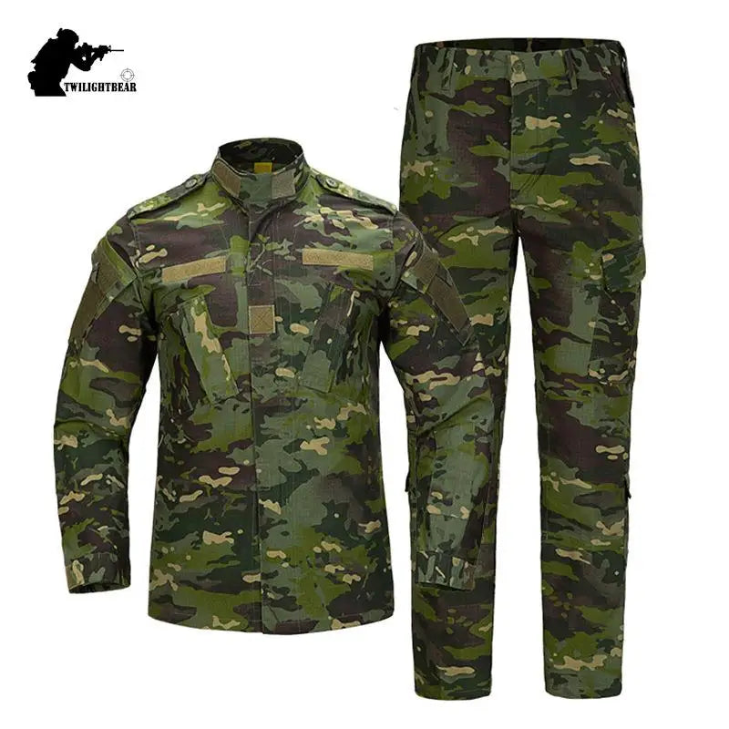 Military Uniform Camo Tactical Suit Army Camouflage Clothing Sets Hunting Fishing Paintball Suit Training Equipment AY048