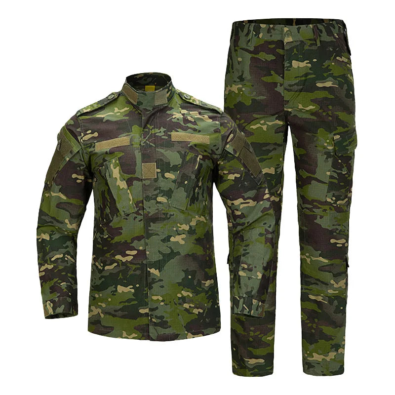 Military Uniform Camo Tactical Suit Army Camouflage Clothing Sets Hunting Fishing Paintball Suit Training Equipment AY048