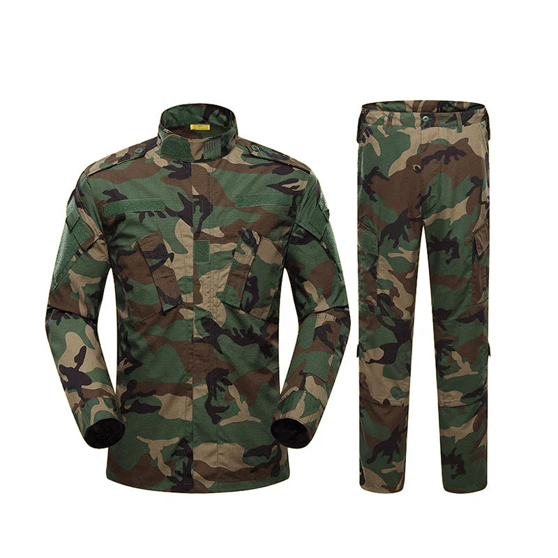 Military Uniform Camo Tactical Suit Army Camouflage Clothing Sets Hunting Fishing Paintball Suit Training Equipment AY048