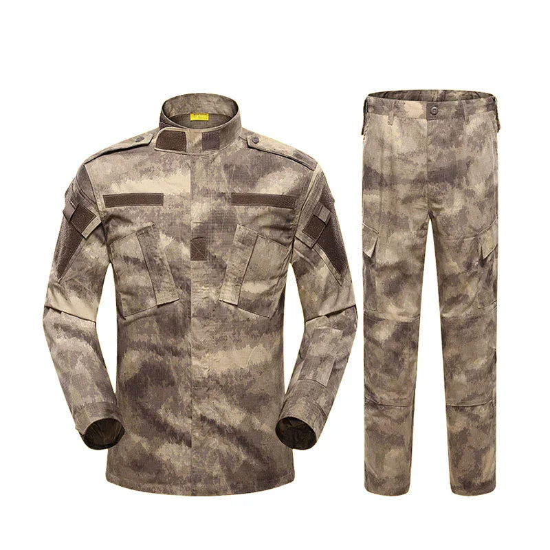 Military Uniform Camo Tactical Suit Army Camouflage Clothing Sets Hunting Fishing Paintball Suit Training Equipment AY048