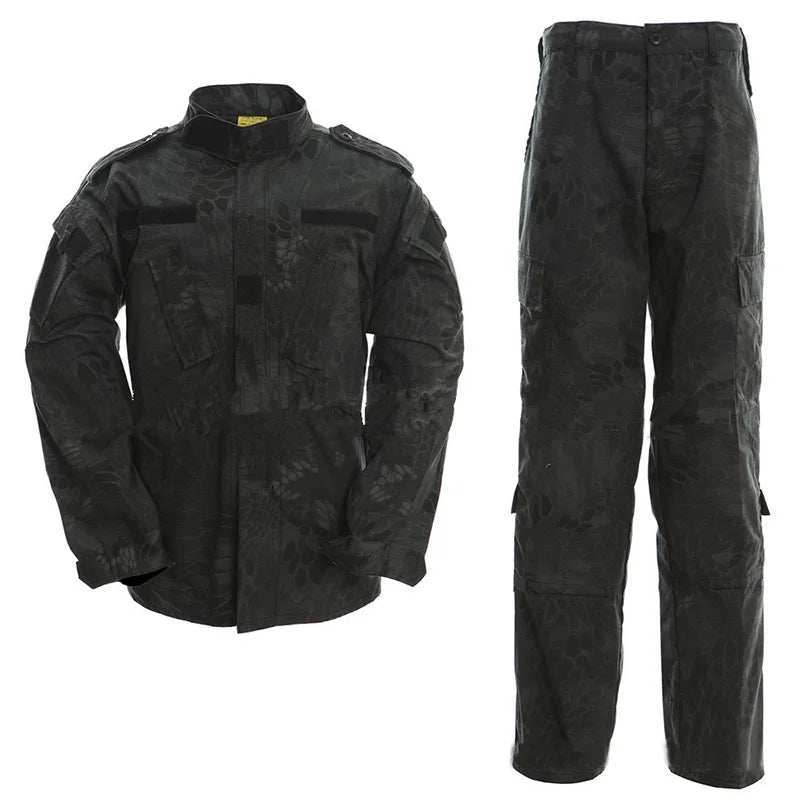 Military Uniform Camo Tactical Suit Army Camouflage Clothing Sets Hunting Fishing Paintball Suit Training Equipment AY048