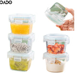 Mini Glass Baby Food Storage Jars Store Box Feeding Bottle Feeder with Lid Rack Reusable Small Container Set Snacks Kids Infants