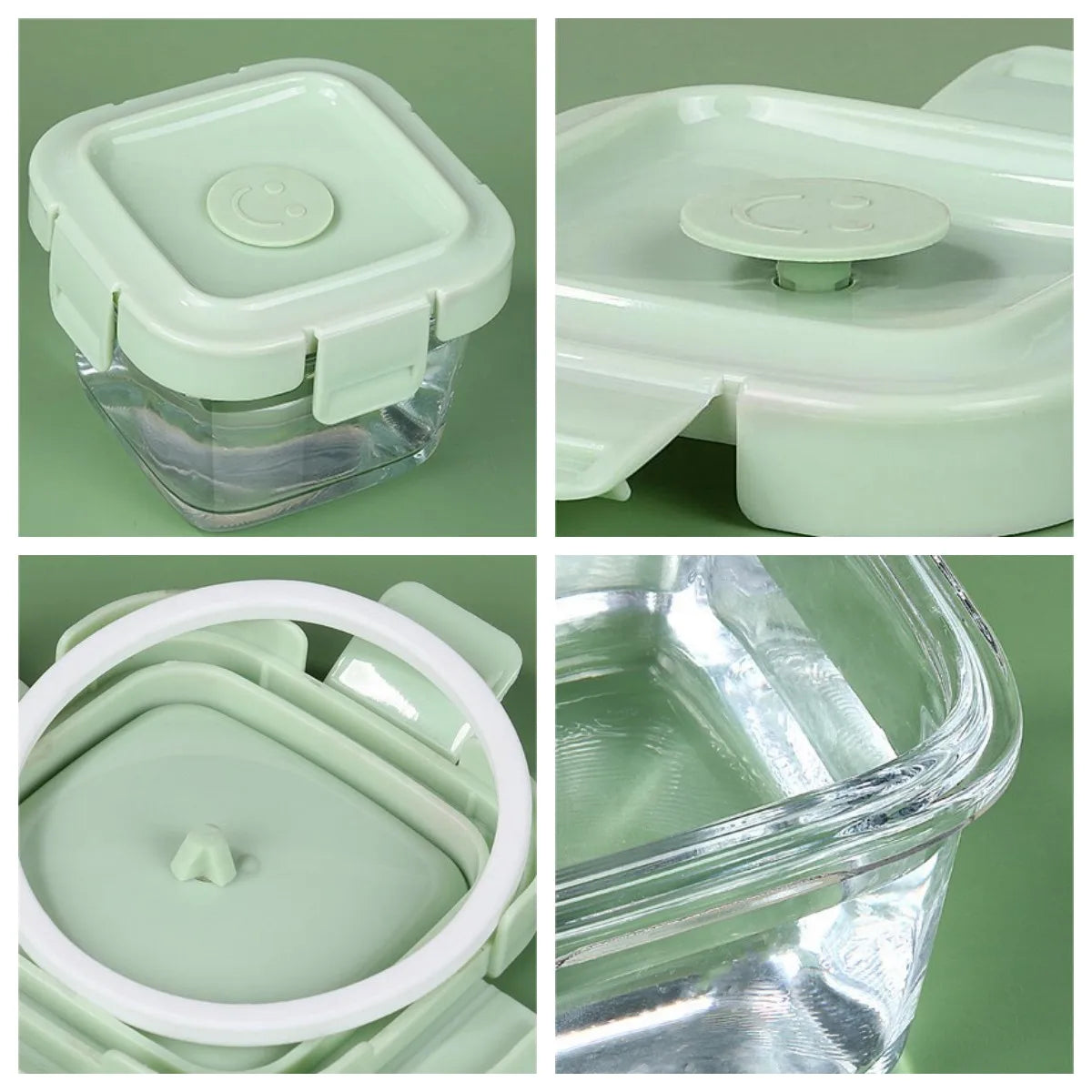 Mini Glass Baby Food Storage Jars Store Box Feeding Bottle Feeder with Lid Rack Reusable Small Container Set Snacks Kids Infants