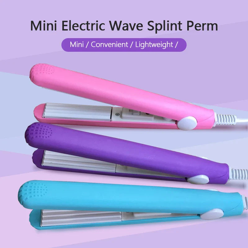 Mini Hair Curls Straightening Iron Portable Ceramic Corrugate Dry Wet Hair Styling Appliances Volume Hair Curler EU Dropship