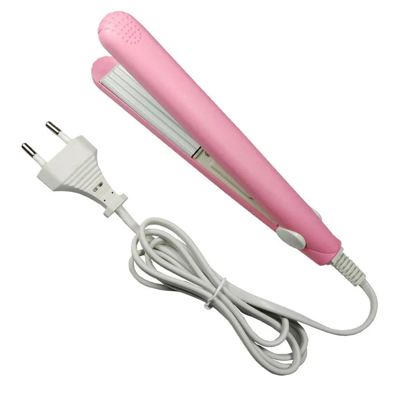 Mini Hair Curls Straightening Iron Portable Ceramic Corrugate Dry Wet Hair Styling Appliances Volume Hair Curler EU Dropship