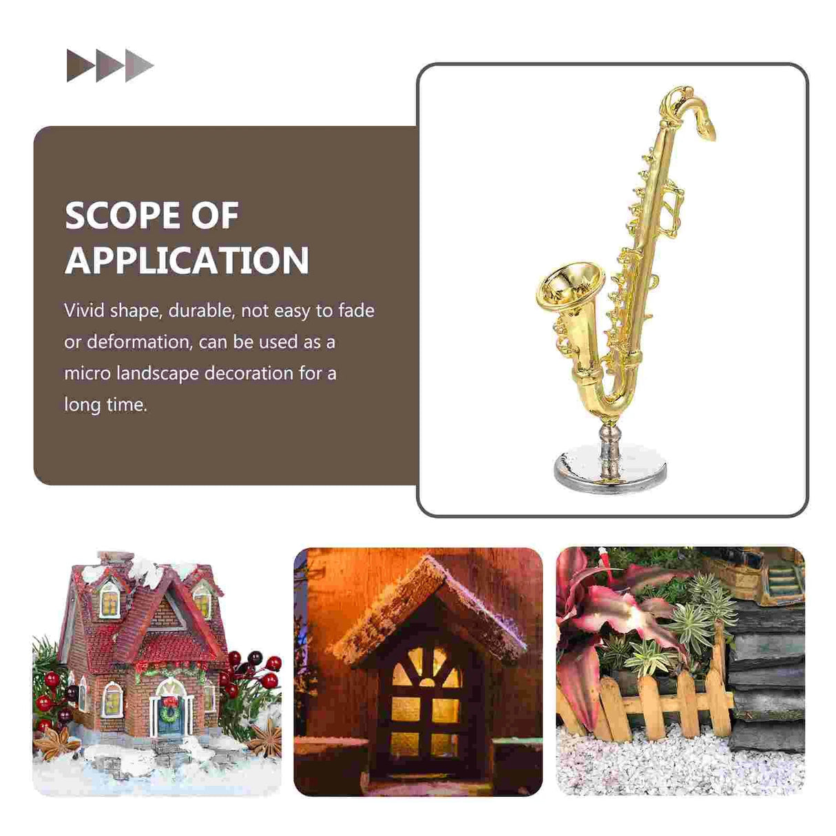 Mini Instrument Decoration Small Musical Instruments Miniature Sax Horn Ornaments Toddler Saxophone Model