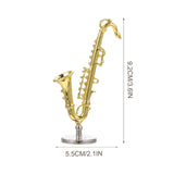 Mini Instrument Decoration Small Musical Instruments Miniature Sax Horn Ornaments Toddler Saxophone Model