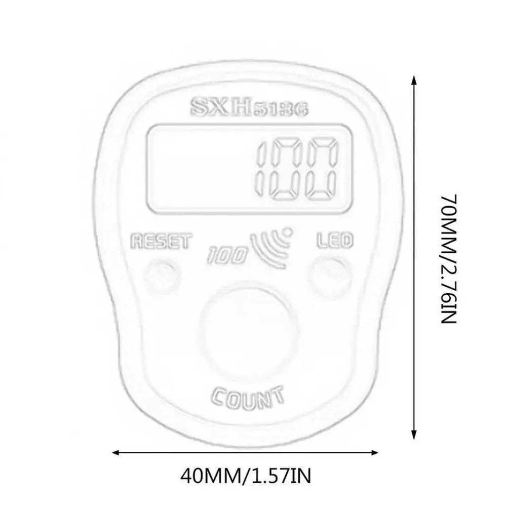 Mini Stitch Finger Counter Pedometer Rows Knitting Hands Display Accessories Light Digital Tool Distance High Markers Count Q3O1