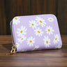 Mini Women’s Small Wallets Fashion Little Daisy Pattern Zipper Coin Purse Card Holder Brand PU Leather Women Purse Change Pouch