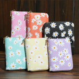 Mini Women’s Small Wallets Fashion Little Daisy Pattern Zipper Coin Purse Card Holder Brand PU Leather Women Purse Change Pouch