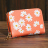 Mini Women’s Small Wallets Fashion Little Daisy Pattern Zipper Coin Purse Card Holder Brand PU Leather Women Purse Change Pouch