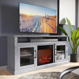 Modern 60 Inch Traditional TV Stand with 18 Inch Electric Fireplace & Media Center Console Table for TV up to 65 Inch