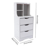 Modern Bedroom Storage Bedside Table White Dresser Organizer Nightstand Furniture with 3 Drawer