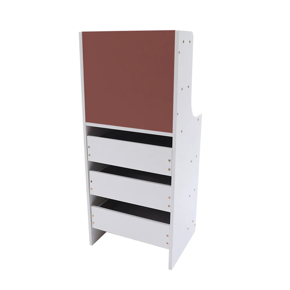 Modern Bedroom Storage Bedside Table White Dresser Organizer Nightstand Furniture with 3 Drawer