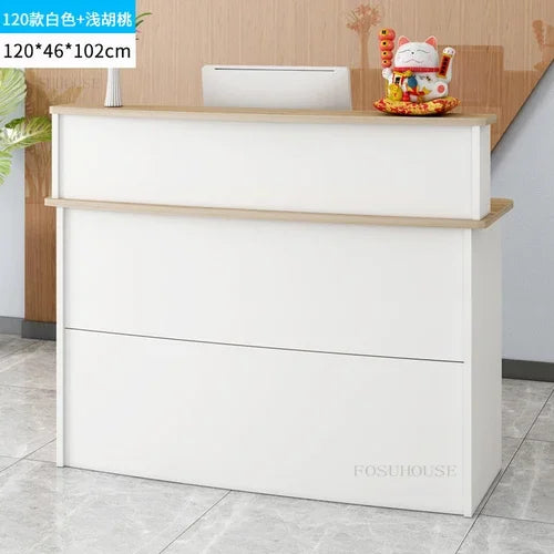 Modern Company Reception Desks Office Furniture Simple Cashier Counter Supermarket Bar Counter Reception Desks For Beauty Salon