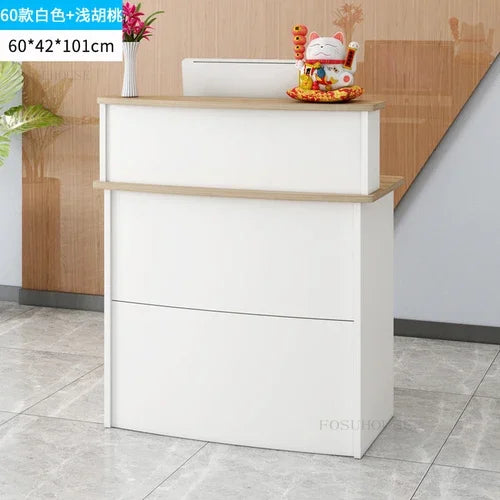 Modern Company Reception Desks Office Furniture Simple Cashier Counter Supermarket Bar Counter Reception Desks For Beauty Salon